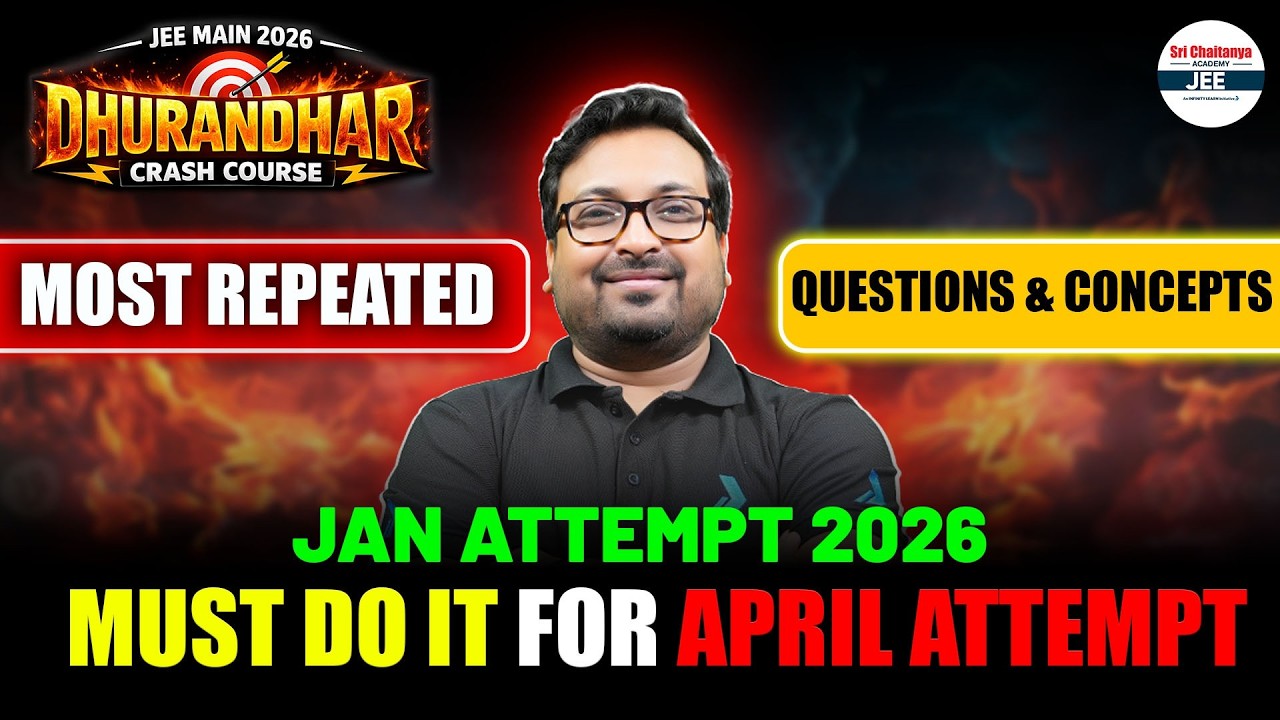 🔁 Most Repeated Questions & Concepts of JEE Main Jan Attempt 2026 ...