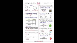 2. Sınıfa Geçenler İçin Seviye Belirleme Sınavı- 2