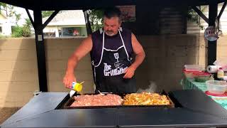 How to make Shrimp and Chicken Fried Rice (on a blackstone grill)