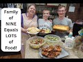 What we eat in a week  large family meals