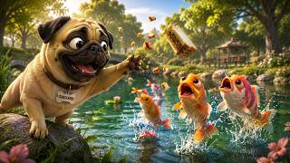 What Happens When Puppy Gives SANDWICHES to Fish? 🥪🐟