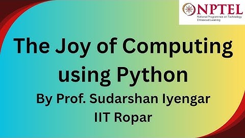 The Joy of Computing using Python | NPTEL Assignment 2 Answers 