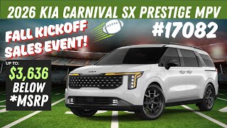 2026 Kia Carnival SX Prestige | Snow White Pearl | Tulsa, Broken Arrow, Oklahoma City OK | #17082