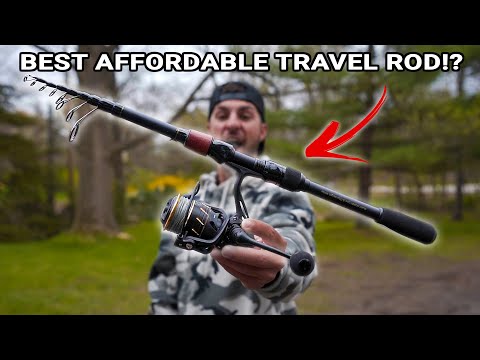 TELESCOPIC FISHING ROD! Is it Worth The Money!? Kingswell Travel Fishing  Rod Review! 