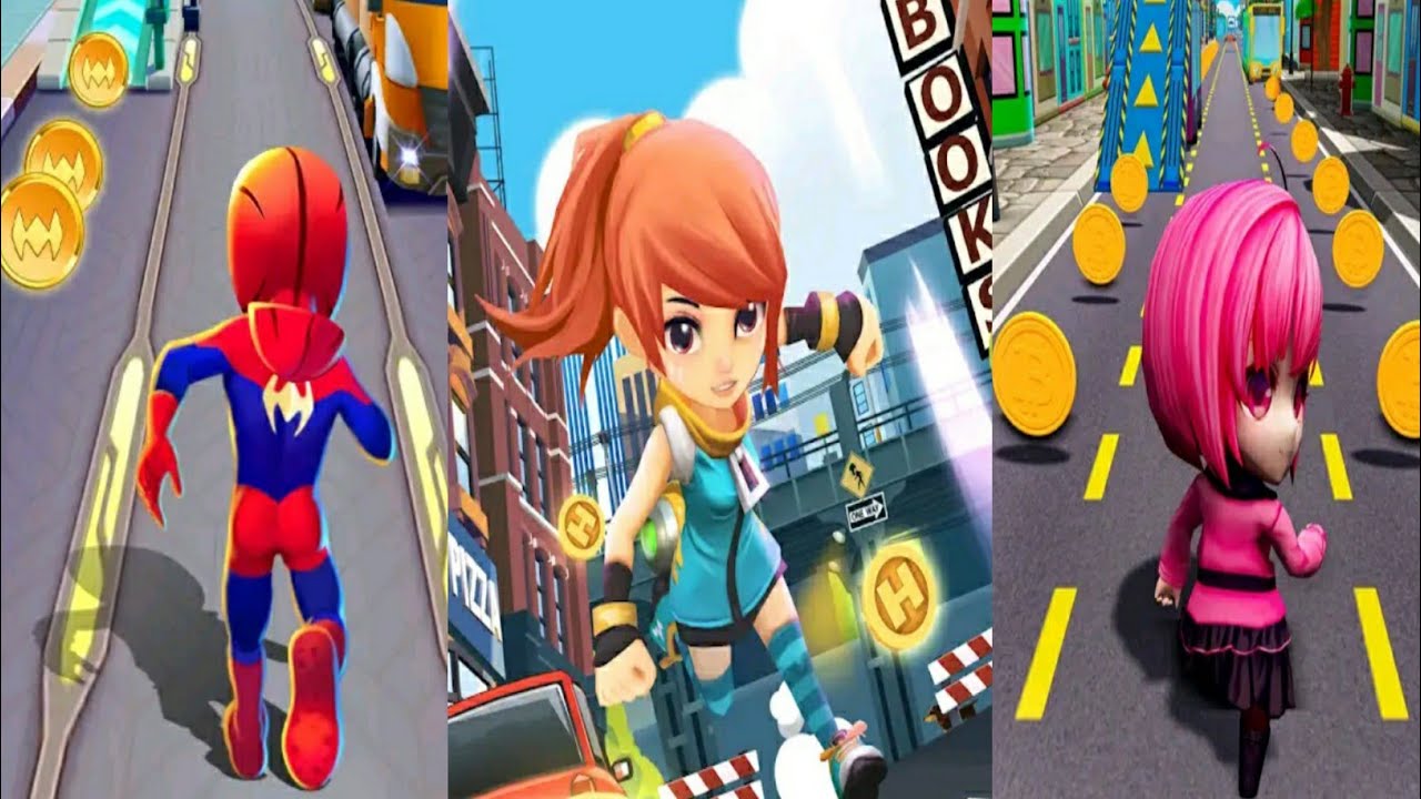 Spider Superhero Run VS Subway Hero Run VS Anime Subway Runner 3D Gameplay
