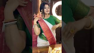Get rady with me for this festive ✨ 🌸Elegant Saree Look🔥Glamorous Bengali Traditional look #shorts