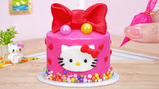 Pink Cake 💗 Cutest Miniature Hello Kitty Cake With A Fondant Bow Decorating  🎀 Best of Mini Cakes by Mini Cakes  107,228 views 13 days ago 1 hour