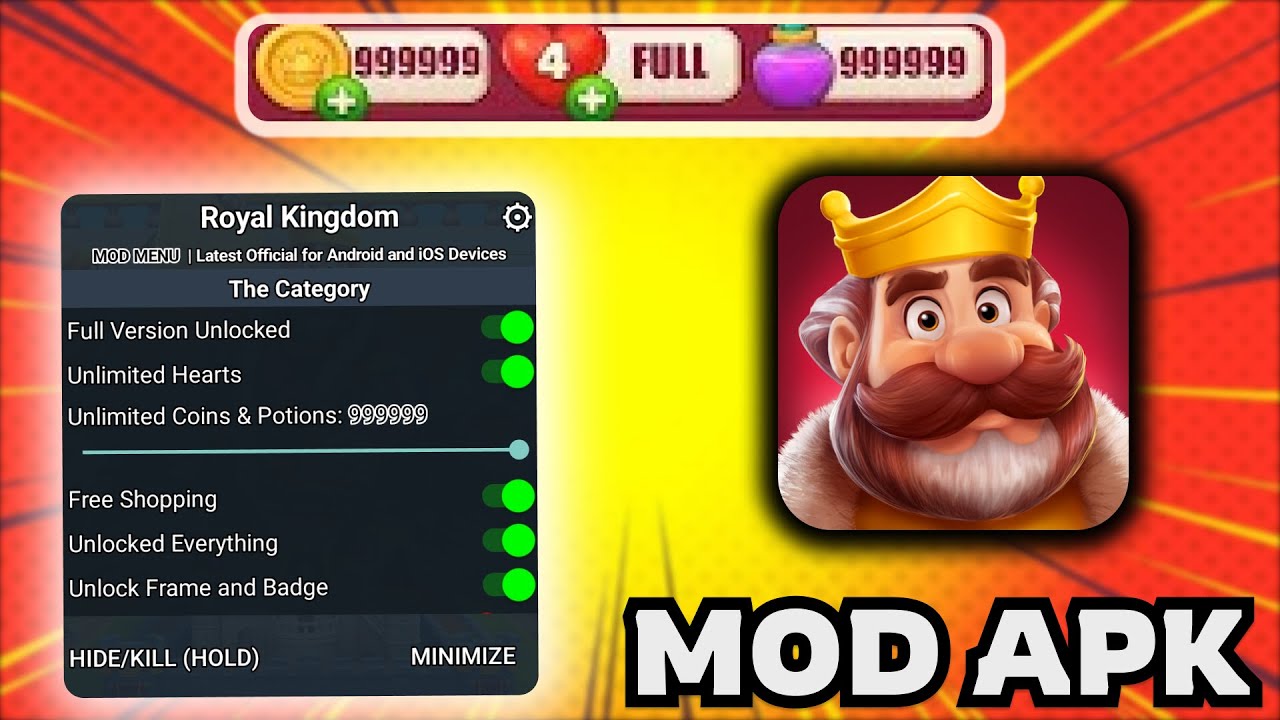 Royal Kingdom MOD APK 2026 | How to get Unlimited Coins & Potions on ...