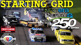 2023 NextEra Energy 250 Starting Grid (Truck Series at Daytona)