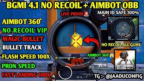 BGMI 4.1 AIMBOT OBB | BGMI 4.1 NO RECOIL CONFIG | BGMI 4.1 ANTEENA CONFIG FILE [100% Safe No Ban ]