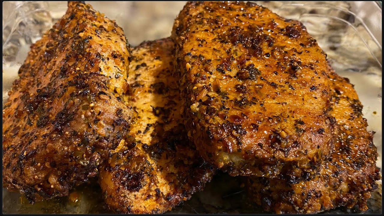 AIR FRYER PORK CHOPS WITH DRY RUB SEASONING . YouTube