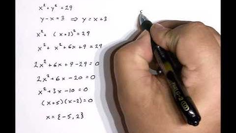 College Algebra - Systems of Non-Linear Equations 7.4