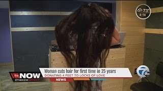 Woman cuts hair for the first time in 25 years