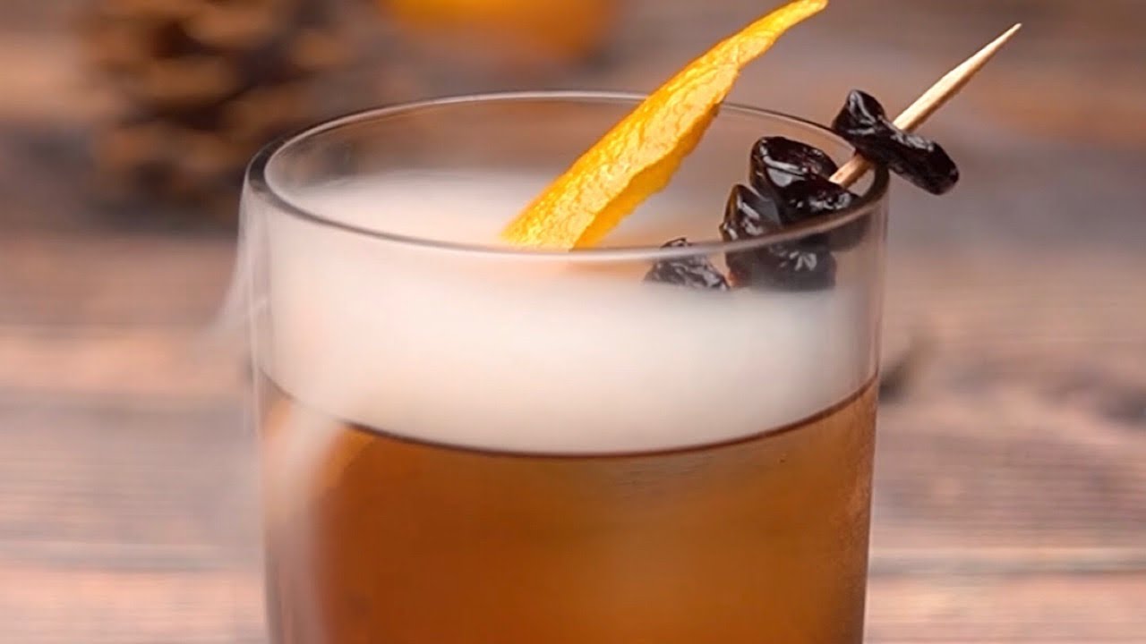 Smoked Rum Old Fashioned Cocktail