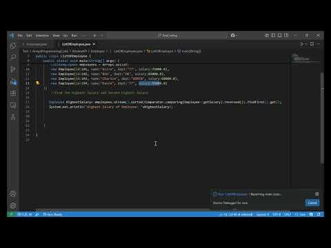 Find Highest Salary Using Java Stream API  Java 8 Interview Question #ManishArya