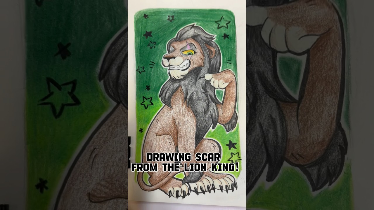 Drawing Scar from The Lion King! 