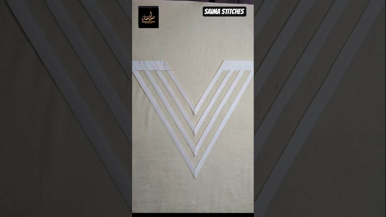 Trendy Neck Design bukram pattern cutting tutorial 