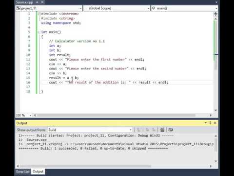 Lesson No 6- Making a simple "Calculator" in C++ (Urdu/Hindi)(2015)