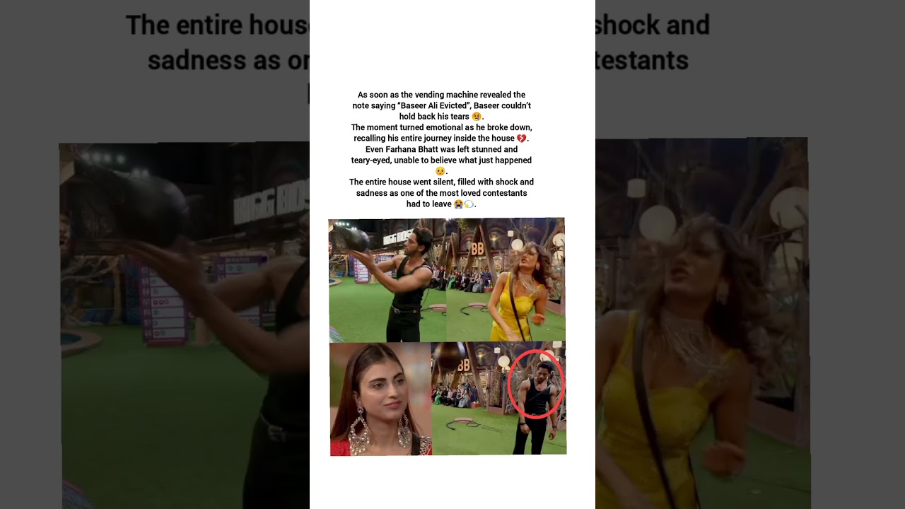 Baseer Ali Broke down in tears after Eviction 😭