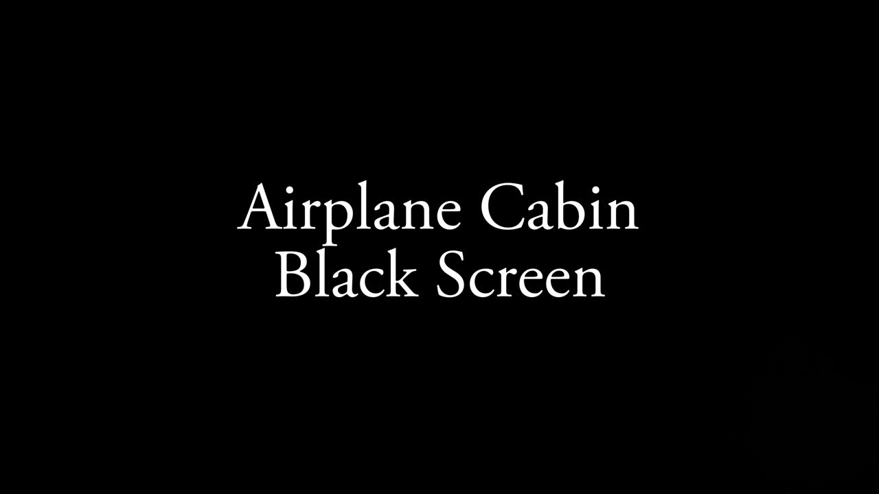 Airplane Cabin White Noise for Deep Sleep (Black Screen) | 12 Hours