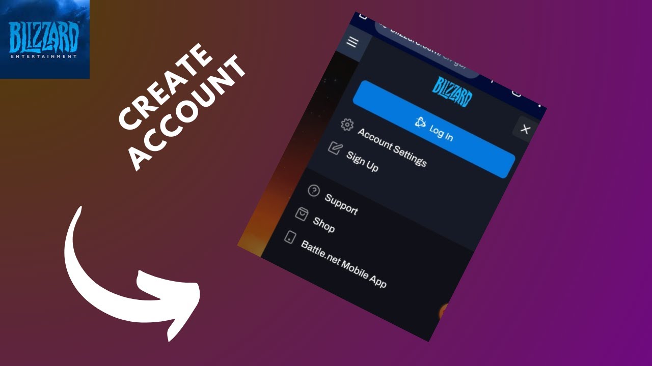 how to create a blizzard account