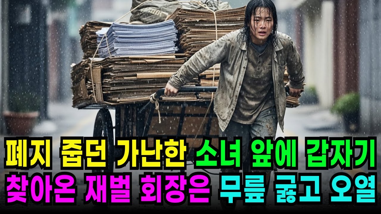 폐지 줍던 가난한 소녀 앞에 갑자기 찾아온 재벌 회장 내가 