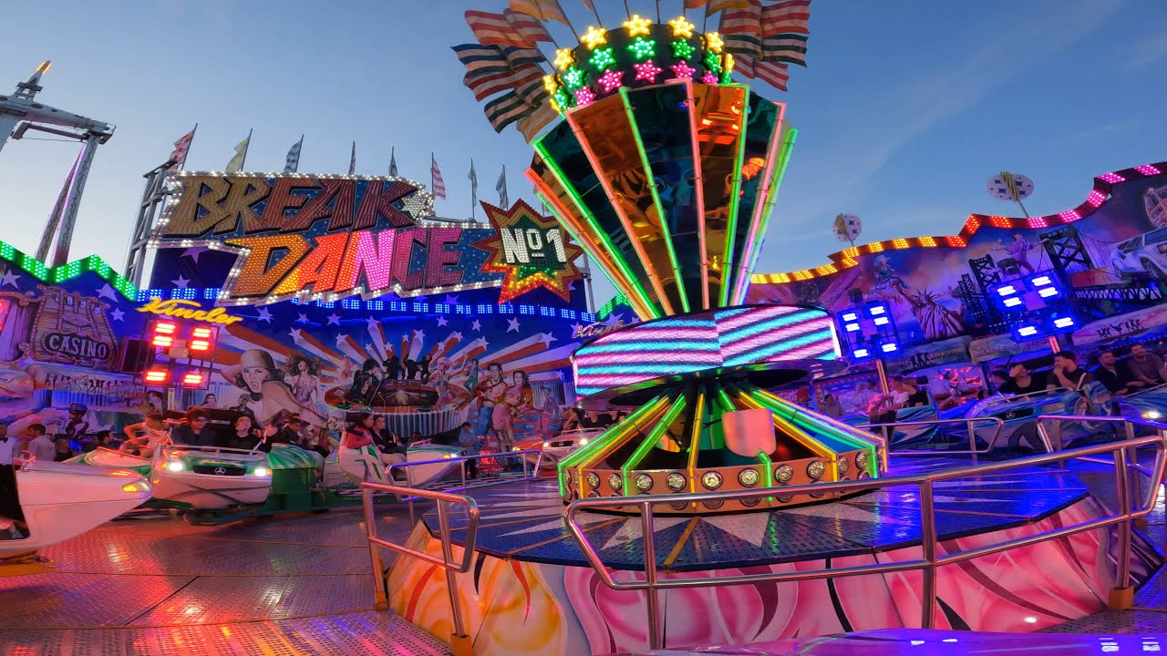 Break Dancer No.1 (Kinzler) Night Time On Ride #2 Rheinkirmes Düsseldorf 2023