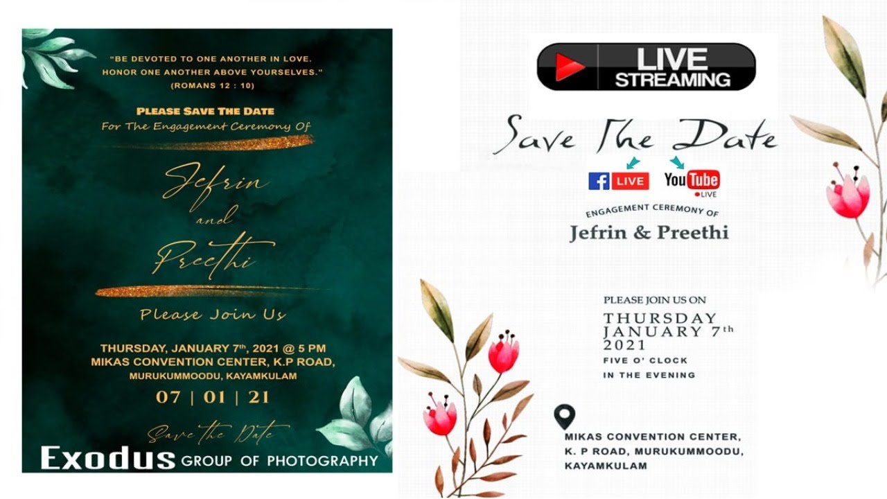 JEFRIN & PREETHI | ENGAGEMENT | LIVE STREAMING |