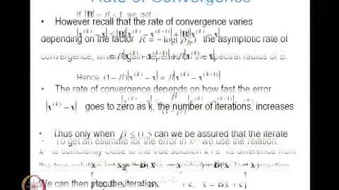 Mod-01 Lec-09 Iterative Methods - II