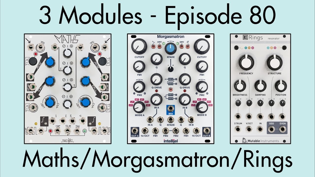 3 Modules #80: Maths, Morgasmatron, Rings