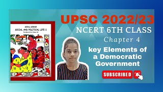 chapter. 4 key elements of a democratic government NCERT 6th class