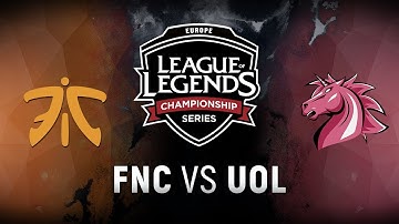 FNC vs. UOL  - Week 4 Day 1 | EU LCS Spring Split |  Fnatic vs. Unicorns of Love (2018)