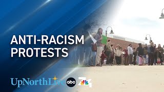 Central Michigan University students and staff hold anti-racism protests