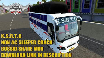 Ksrtc Non ac sleeper coach bus mod for bus simulator Indonesia _bussid bus mod