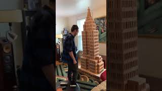 Jenga Empire State Building Comes Down In Slow-Mo