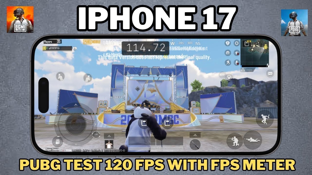 120 FPS IN IPHONE 17 PUBG TEST IN 4.3 / HEATING LAG TEST #120fps # ...
