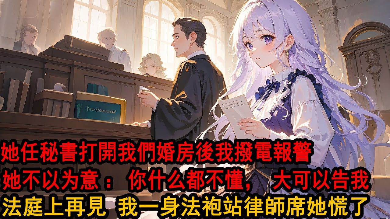她任秘書打開我們婚房後我撥電報警，頂級律師的她毫不猶疑遞來起訴書，「這房子在我名下 阿诚沒有私闖民宅，去警局認錯或法庭上見你選吧」盯著她手上情侶戒 我笑了，法庭上再見 我一身法袍站律師席她慌了