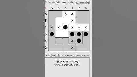 Grey is Odd - Today grids. Solution level 3 6X6 dated 03-25-2024
