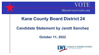 2022-10-11 Candidate Statement by Jarett Sanchez, for KC Board District 24