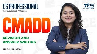 CMADD Revision & Answer Writing Practice- Lecture 14 | CS Muskan Gupta