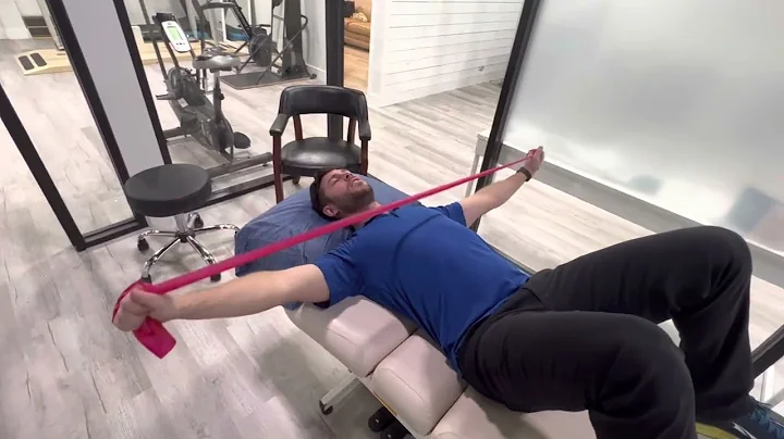 Shoulder strength exercise - band pull a parts - horizontal abduction