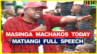 Matiangi Explosive Speech Today Destroying Ruto With Kalonzo & Gachagua At Masinga Town Machakos