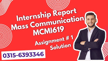 MCMI619 Assignment 1 solution internship report 2025 IRL #mcmi619 #vu