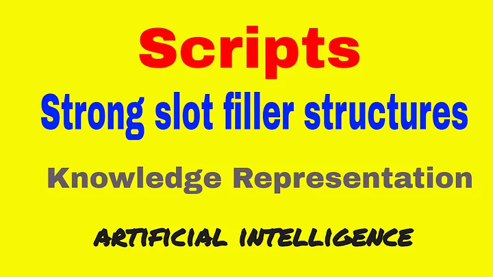 Scripts || Strong Slot Filler Structures || Knowledge Representation || Artificial Intelligence