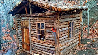 Bushcraft House. Survival Shelter Restoring،Winter camp