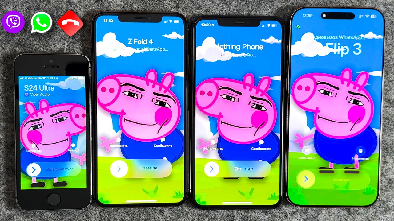 iPhone 16 Pro Max WhatsApp VS iPhone 5S Viber vs iPhone XS Max VS iPhone 11 Pro Max Incoming Call