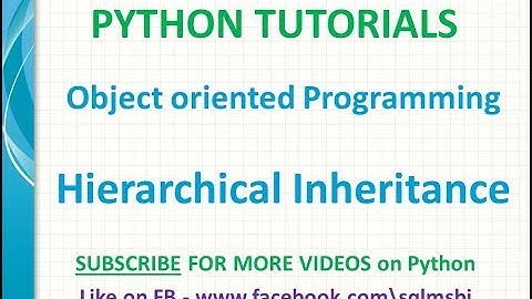 Hierarchical inheritance in python | python inheritance tutorials | types of inheritance in pyth