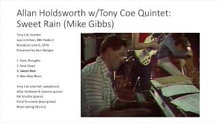 Allan Holdsworth* w/Tony Coe Quintet: Sweet Rain (BBC 1974)