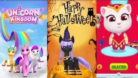 Talking Tom Gold Run 🆚 Unicorn kingdom Running game @raeed tv