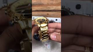 Relógio naviforce original 9093 dourado 9193 azul prata 2 em 1 digital importado